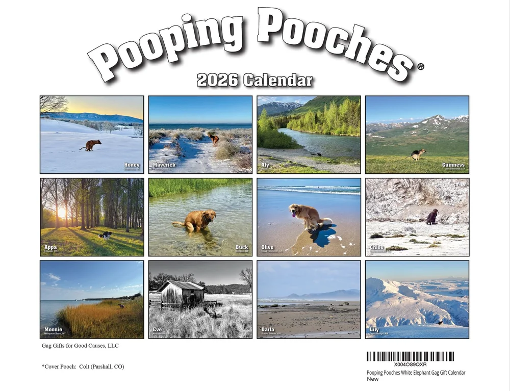 The original pooping pooches calendar — Gag Gifts For Good Causes
